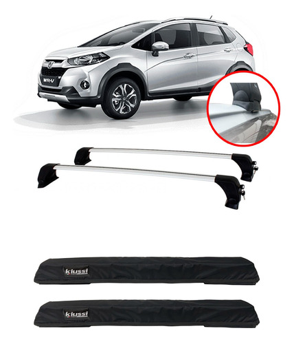 Rack Teto Kiussi Honda Wr-v + Espuma Protetora Kiussi Pads