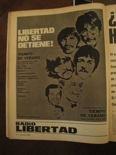 Publicidad The Beatles - Radio Libertad Año 1990