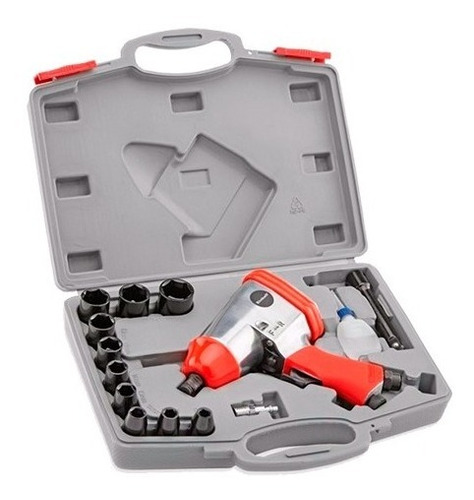 Imagen 5 de 8 de Llave Impacto Neumatica Einhell 1/2 PuLG Kit 15 Accesorios