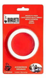 Cartela Com 3 Borrachas P/ Cafeteira Italiana 9 Xíc Bialetti