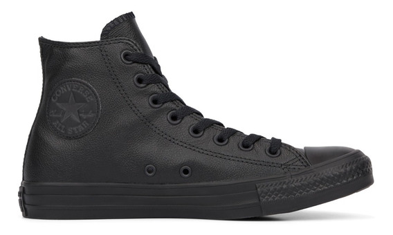 converse negros de piel