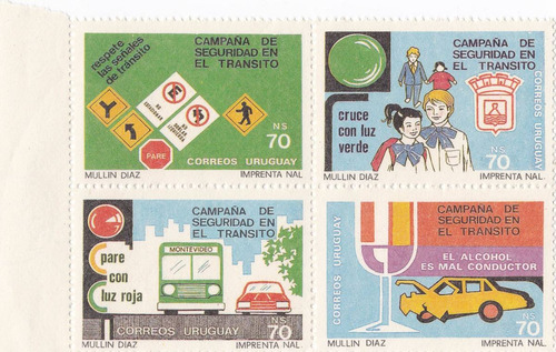 F- Uruguay 1990 - Transito Block X 4