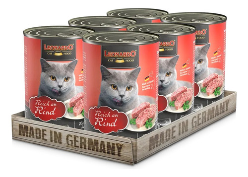 Leonardo Gato Food Reich An Leber 400g Pack 6 Unidades