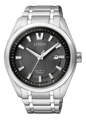 Reloj Citizen Hombre Titanium Aw124057e Color de la malla Plateado Color del bisel Plateado Color del fondo Gris oscuro