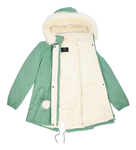 Imagen 8 de 9 de Campera Parka Importada Mujer Invierno Con Piel Yd 6365