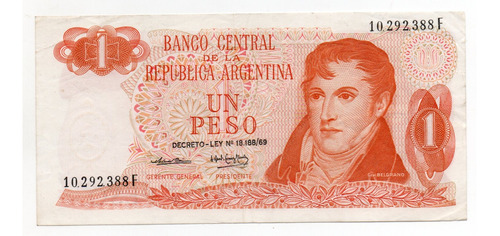 Argentina Billete 1 Peso Ley Bottero 2319