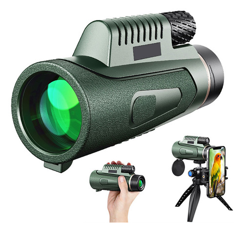 Telescopio Monocular 12x50 Para Caza Observación Viajes Acampada Senderismo Profesional Alta Potencia