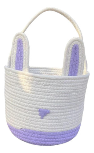 Canasta De Pascua Bolsa De Huevos De Pascua Cuerda Tejida