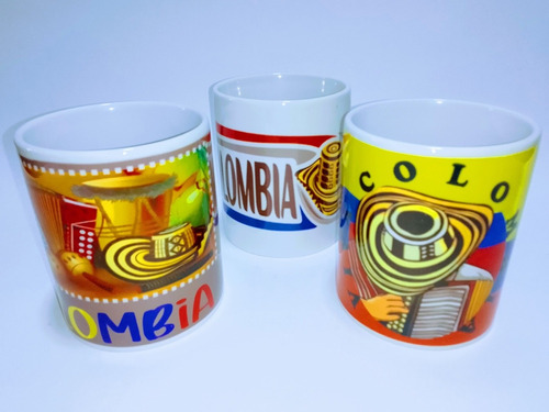 Mugs Personalizados Típicos Colombia (x3 Unid)
