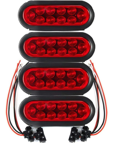 Juego De 4 Luces Led Selladas Remolque De Camión, 6  O...