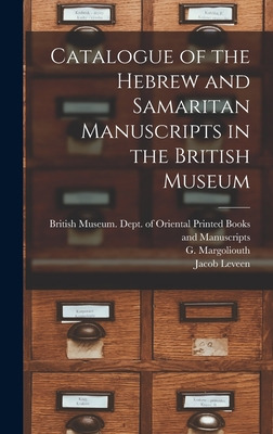 Libro Catalogue Of The Hebrew And Samaritan Manuscripts I...