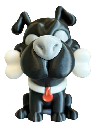 Cachorro Decorativo Com Osso Na Boca - Tommy Dog - 3d
