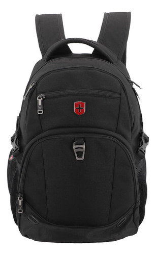 Mochila De Costas Executiva Swiss Mundi Air Flow Notebook Cor Preto