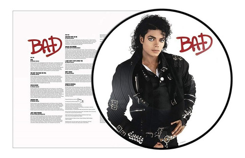 Michael Jackson Bad Lp Vinilo Picture Disc Imp.new En Stock