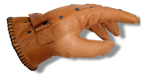 Guantes Cuero Tachas Conducir Moto Custom Choppers Caferacer