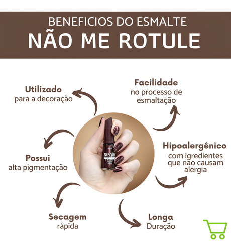 Esmalte Risque Não Me Rotule Nova Coleção Reinvente O Normal Cor Marrom Metálico