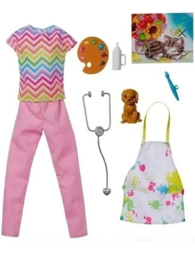Imagen 4 de 7 de Barbie Con 8 Sorpresas Profesiones Yo Quiero Ser