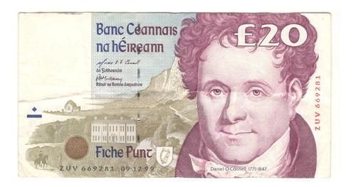 Billete Irlanda 20 Libras (1999) Daniel O´conell