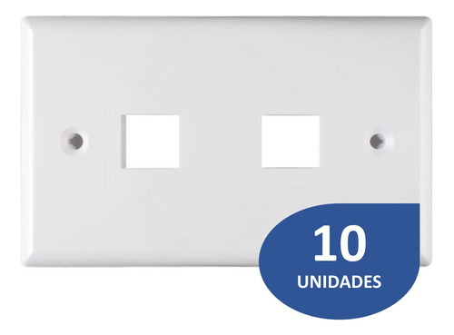 Face Plate Blanco 4x2 2 Puertos Faceplate Coupler Rj45 Pack