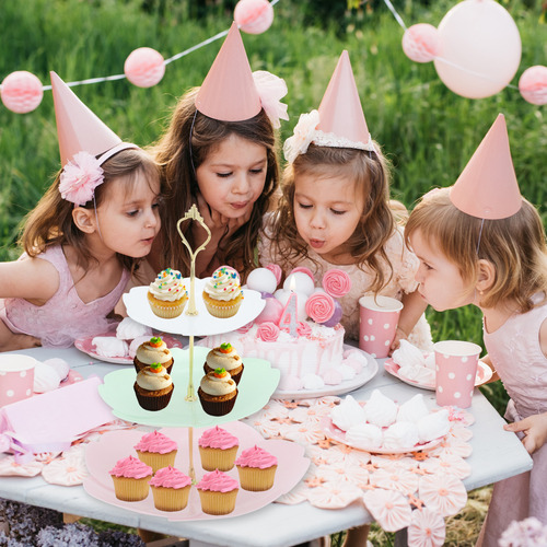 Soporte Base Para Cupcakes Exhibidor 3 Niveles Forma Flor