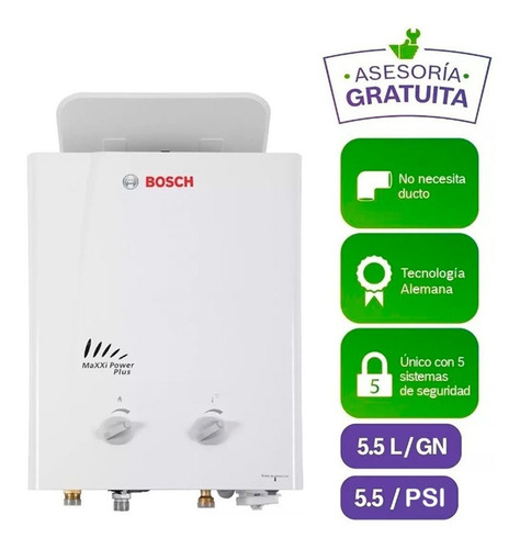 Bosch Terma A Gas Gn Oxi 5.5 Lt.+ Kit