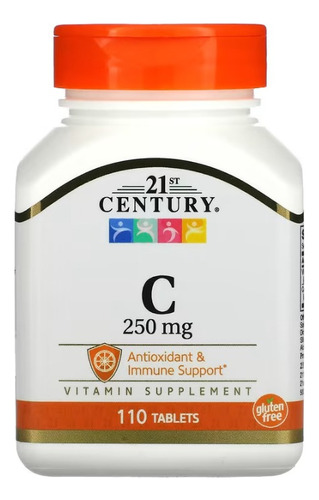 , Vitamina C, 250 Mg, 110 Comprimidos 21st Century