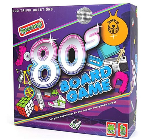 Gift Republic Awesome 80's Trivia Board Game, Multicolor 