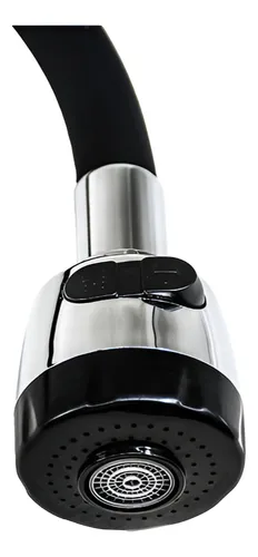 Grifo Flexible Negro De Pared Italomix Lh-3310
