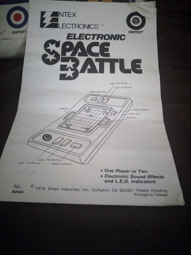 Space Battle Entex Tipo Game And Watch (Usado)
