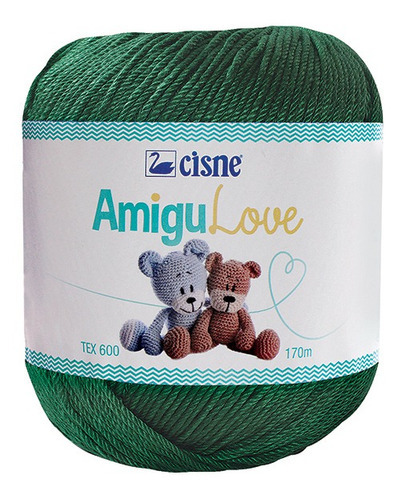 Fio/lã Cisne Amigulove 100g Tex 600 (amigurumi)cores Sólidas Cor 00218-verde Escuro