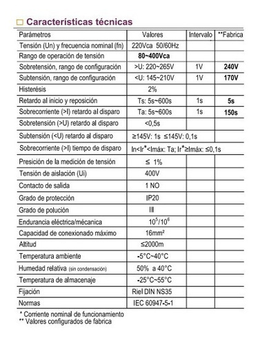 Imagen 2 de 6 de Relé Protector Monofásico Directo 63a Configurable Baw