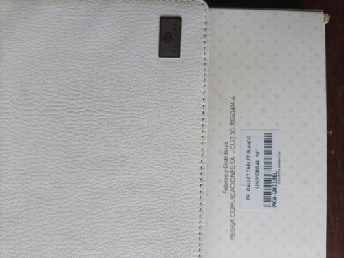 Estuche Blanco Wallet Para Tablet Universal ''10''