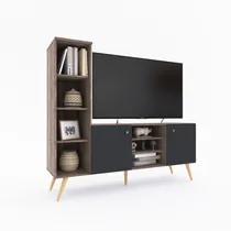 Comprar Rack Led + Biblioteca Mesa Tv Led Nordico Escandinavo Diseño + Envió Sin Cargo Capital Federal