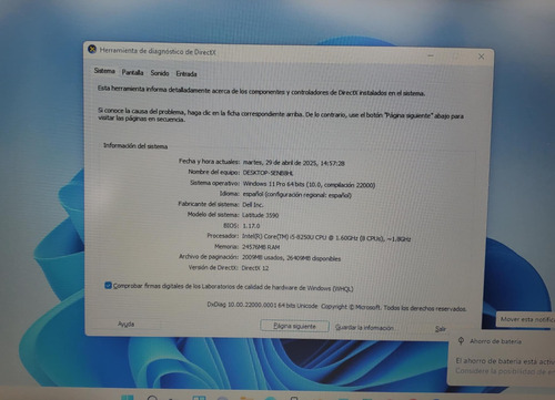 Dell Latitude 3590 24gb Ram + 750gb Almacenamiento + Core I5 Negro (Usado)