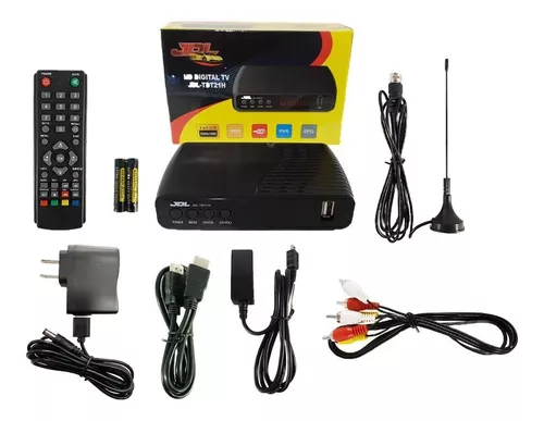 TDT Full HD Decodificador + Antena + Cable HDMI + RCA + Control Remoto