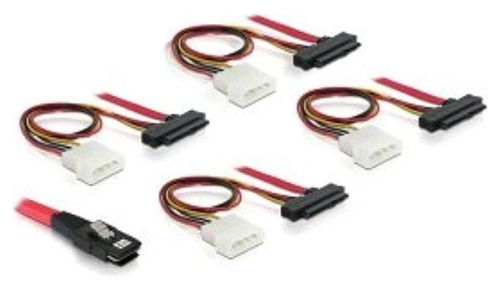 Cablecc Lsi / 3ware Molex Mini Sas Sff-8087 A Sff-8482 Y Cab