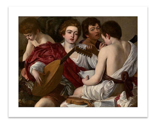 Lamina Fine Art Giclee Los Musicos Caravaggio 56x70 M Y C