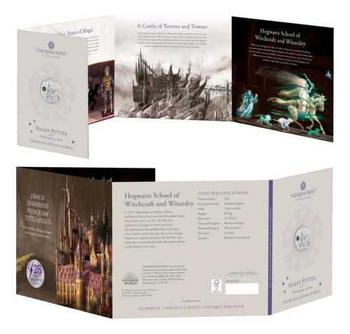 Moneda Harry Potter 25 Años - Colección Completa