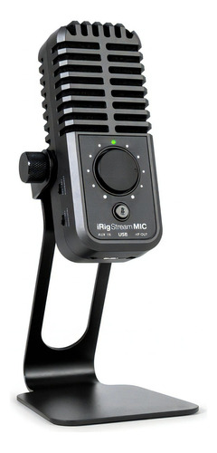 Micrófono Multipatrón Con Interface De Audio Integrada Irig Color Negro