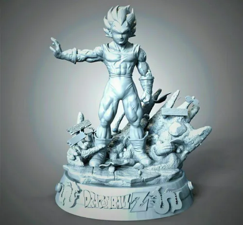 Dragon Ball Majin Vegeta Big Bang Stl Obj Impresión 3d (Usado)