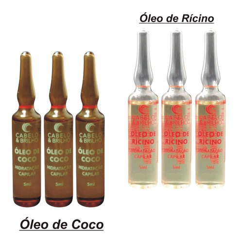 Arovitel Combo De Hidratação Óleo De Coco + Rícino 3un Cada