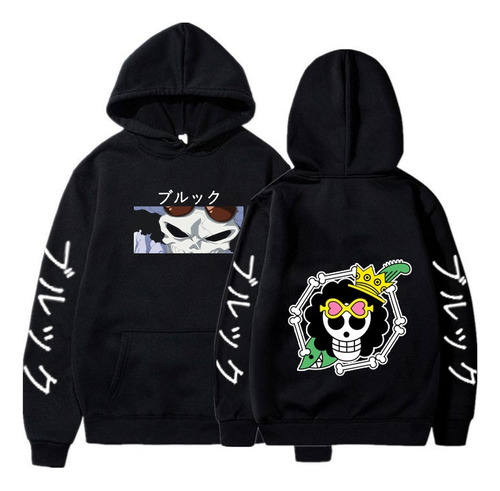 Buzo Brook One Piece Hoddie Piratas Sombrero De Paja Anime