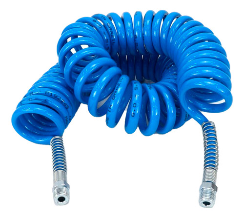 Mangueira Espiral Pu Azul 8mmx 5 Metros P/ Ar Comprimido