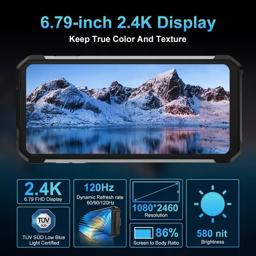 Smartphone Unihertz Tank 2 Pro 8849, 23800 Mah, 16 Gb, 256 G