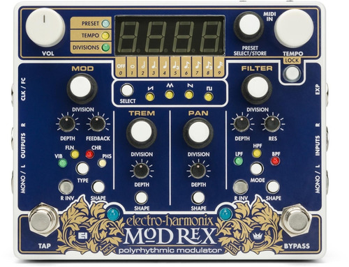 Pedal Ehx Mod Rex Polyrhythmic Modulator C/ Nf-e & Garantia 