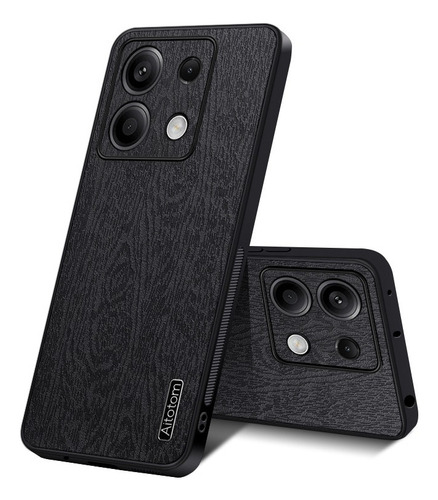 For Xiaomi Redmi Note 13 5g Wood Pattern Slim Hard Back Case