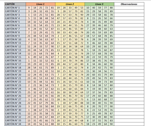 10000 Cartones De Bingo En 5 Series - Pdf Para Imprimir