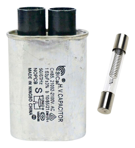 Capacitor Microondas 1.03 Uf 2100v Con Fusible 5000v 800ma