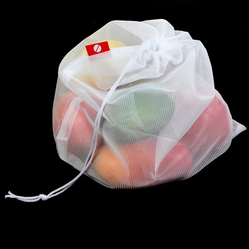 Bolsa De Malla Lavable, 5 Unidades, Bolsas Reutilizables Par