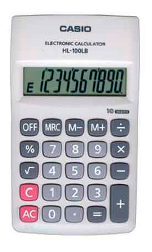 Calculadora De Bolsillo 10 Dígitos Porcentaje Blanco Casio